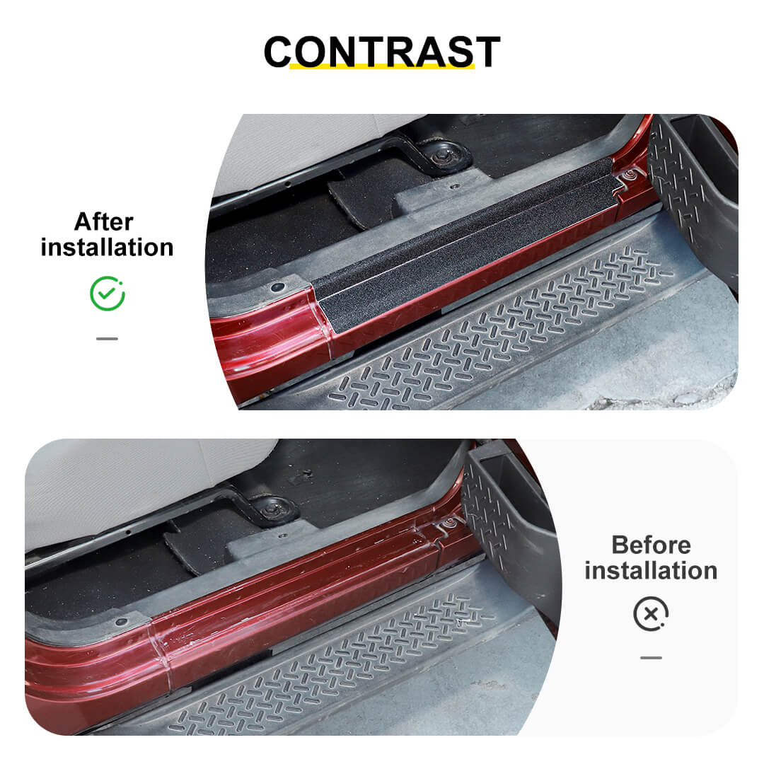 For 2007-2018 Jeep Wrangler JK Door Sill Threshold Anti Scratch Protection Sticker Cover - Image 2