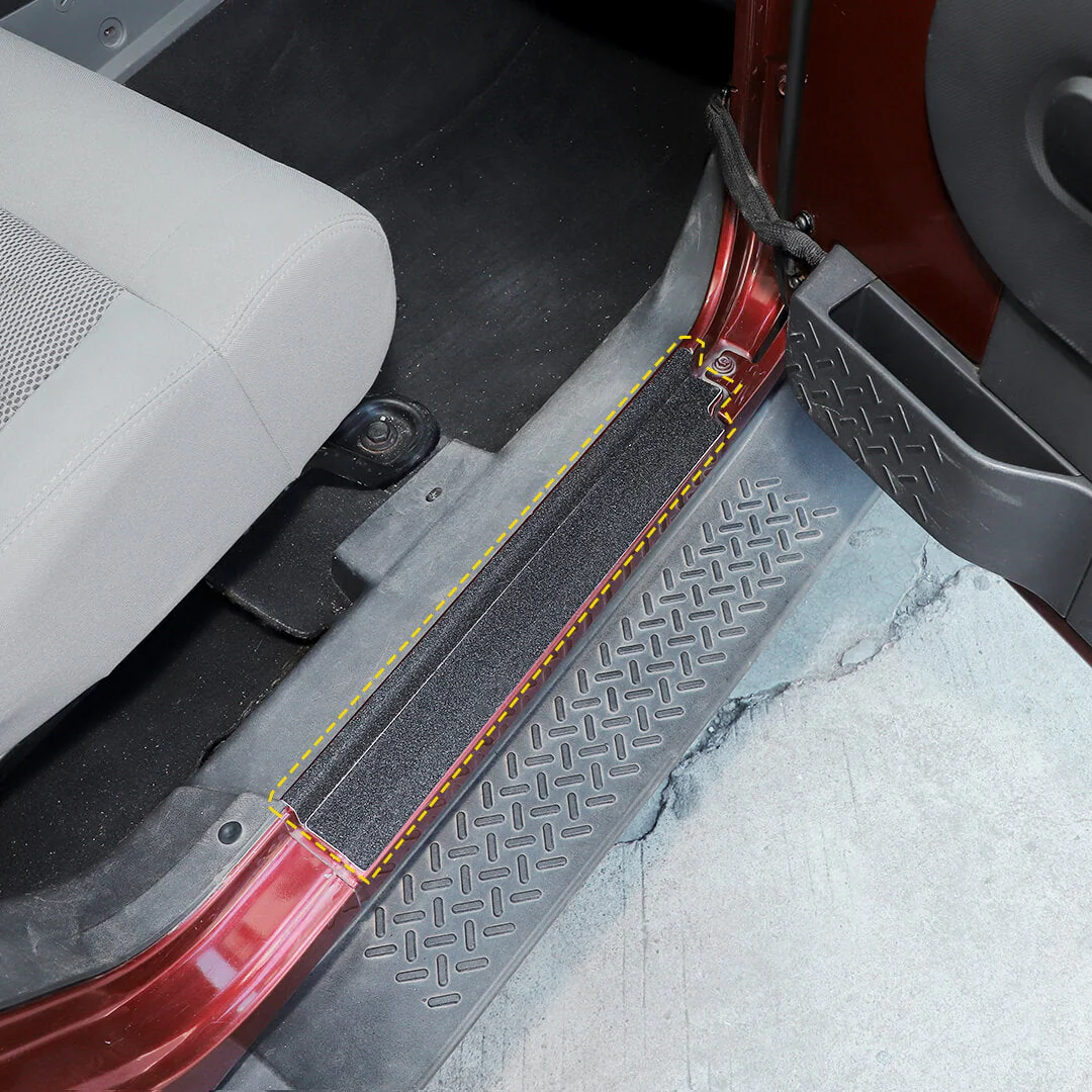 For 2007-2018 Jeep Wrangler JK Door Sill Threshold Anti Scratch Protection Sticker Cover - Image 3