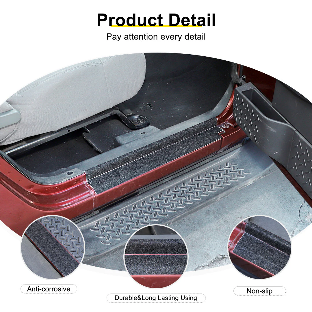 For 2007-2018 Jeep Wrangler JK Door Sill Threshold Anti Scratch Protection Sticker Cover - Image 9