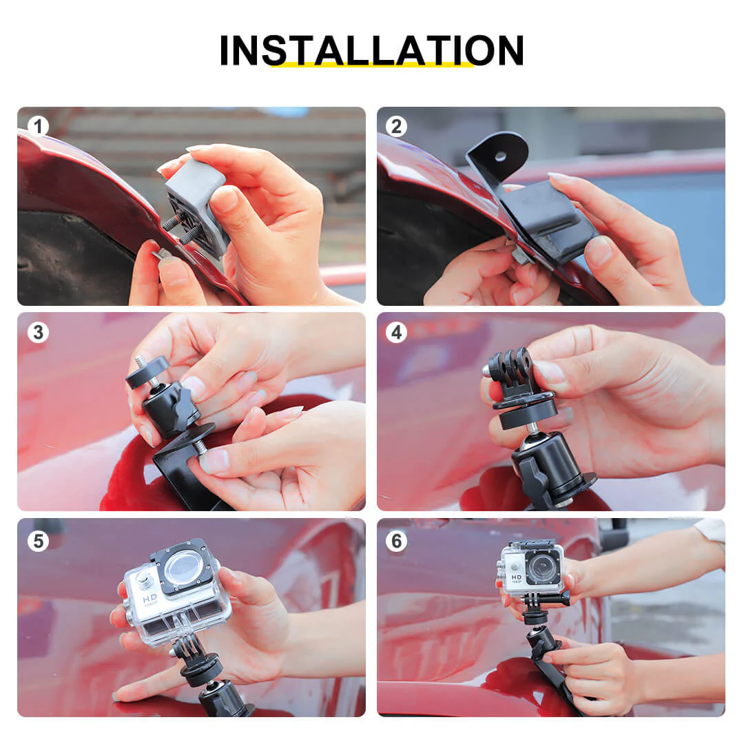 For 2007-2018 Jeep Wrangler JK Engine Hood Camera Mount Bracket Holder - Image 6