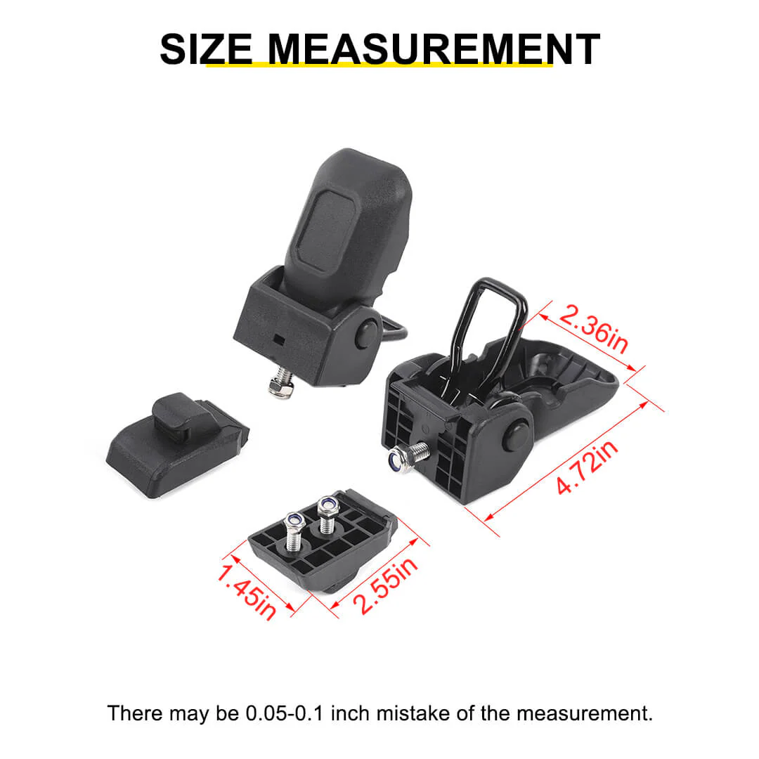 For 2007-2018 Jeep Wrangler JK Engine Hood Lock Catch Bracket Latches Buckle (2 pcs) - Image 11