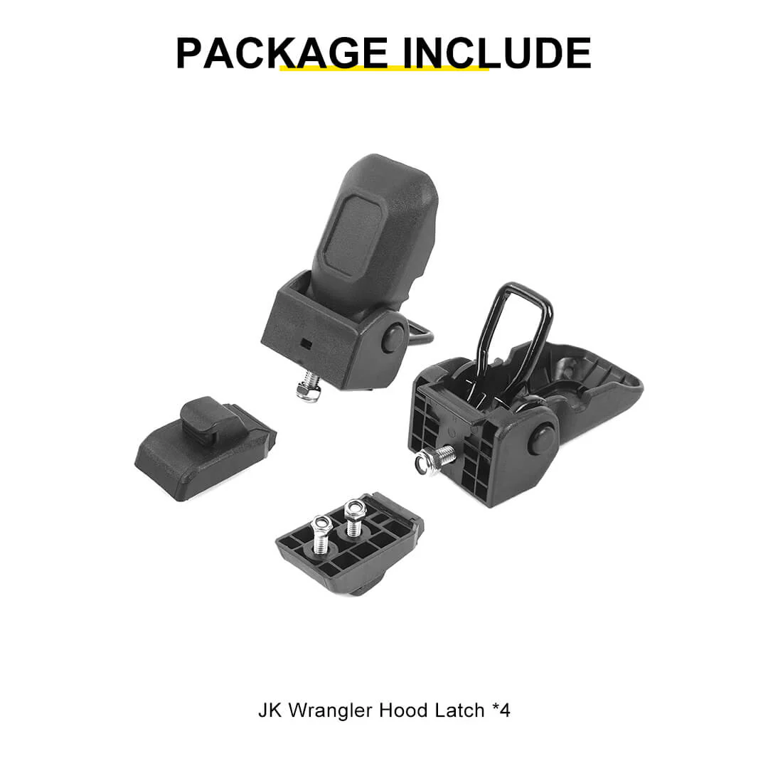 For 2007-2018 Jeep Wrangler JK Engine Hood Lock Catch Bracket Latches Buckle (2 pcs) - Image 13