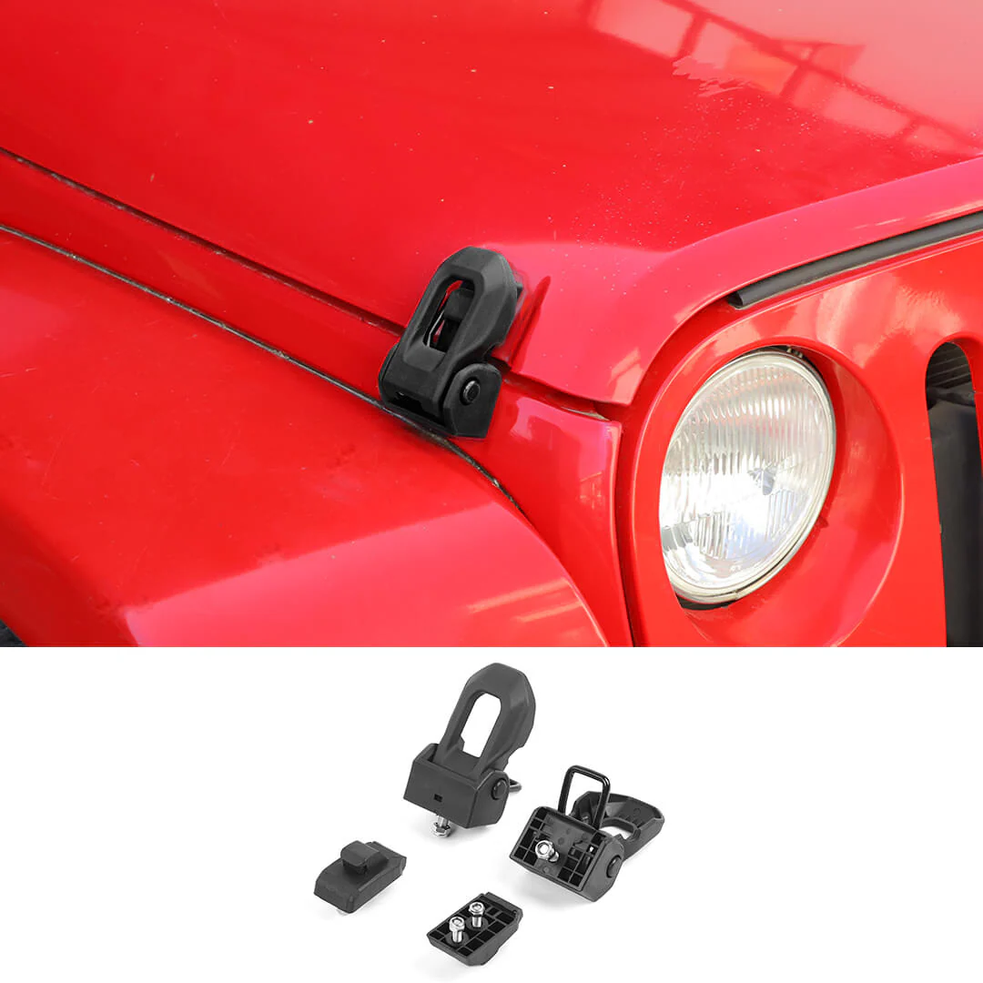For 2007-2018 Jeep Wrangler JK Engine Hood Lock Catch Bracket Latches Buckle (2 pcs) - Image 14