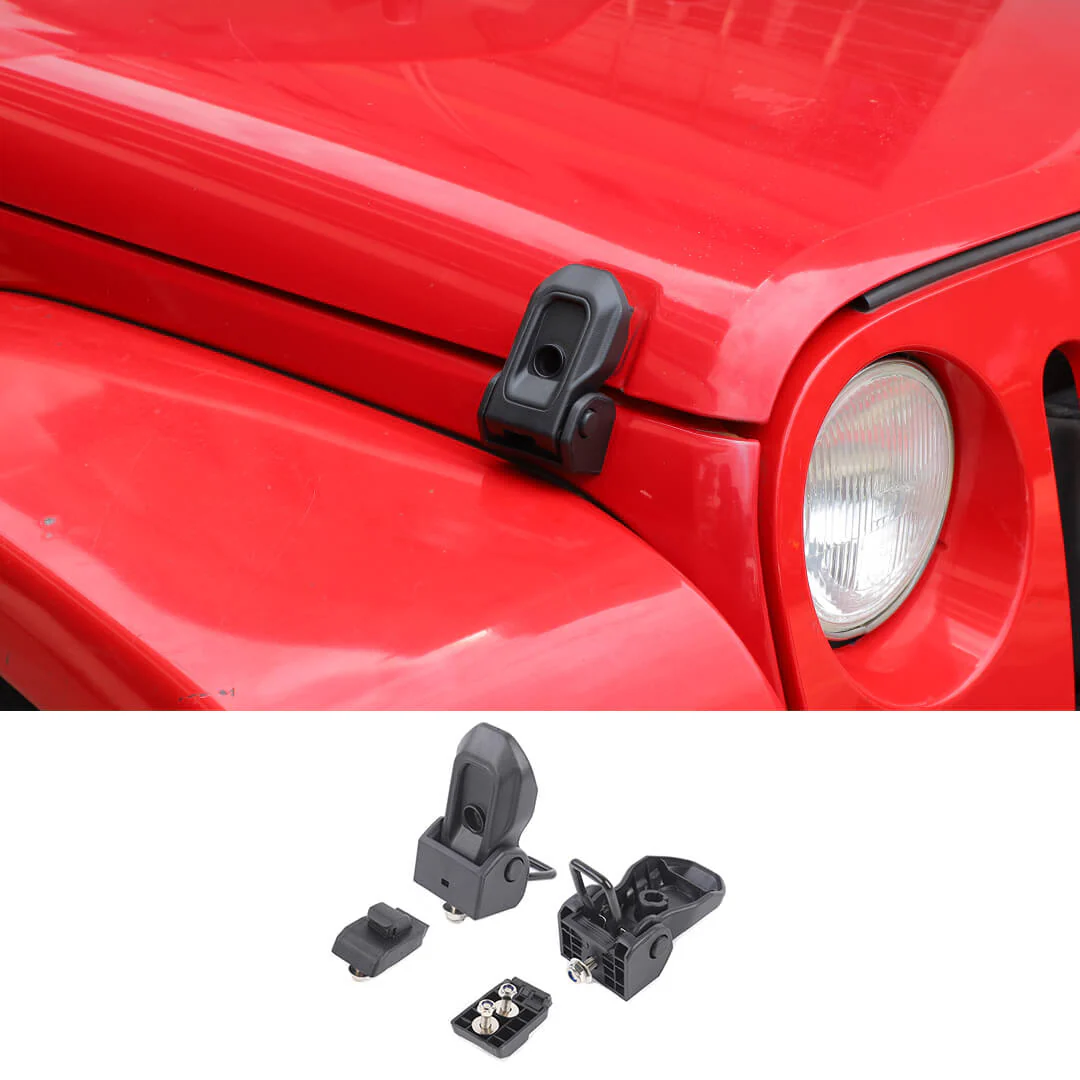 For 2007-2018 Jeep Wrangler JK Engine Hood Lock Catch Bracket Latches Buckle (2 pcs) - Image 15