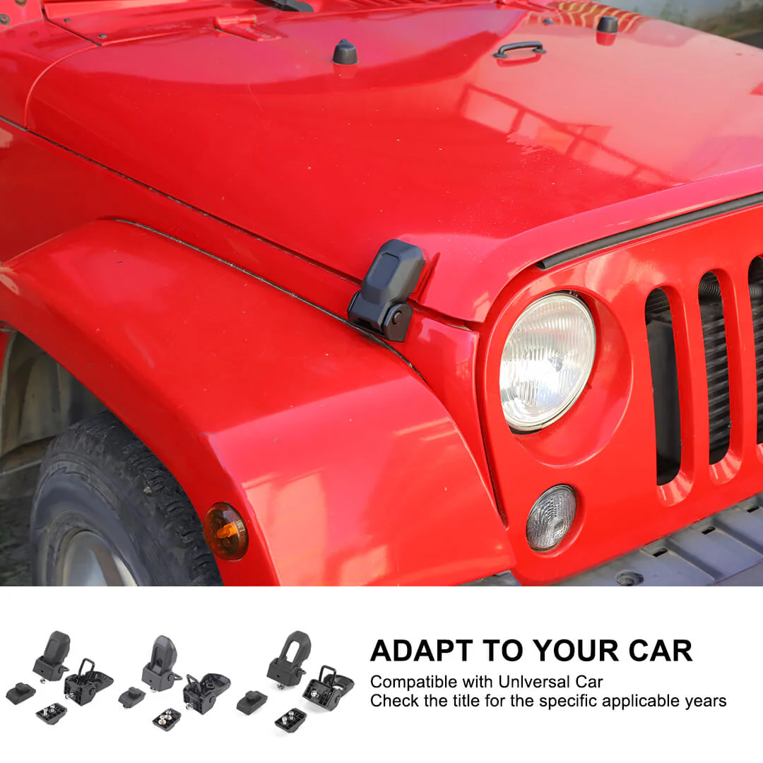 For 2007-2018 Jeep Wrangler JK Engine Hood Lock Catch Bracket Latches Buckle (2 pcs) - Image 7
