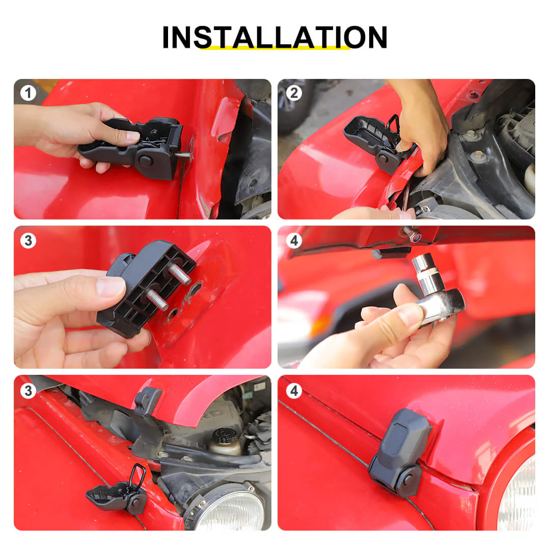 For 2007-2018 Jeep Wrangler JK Engine Hood Lock Catch Bracket Latches Buckle (2 pcs) - Image 8