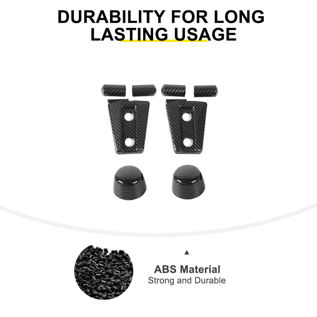 For 2007-2018 Jeep Wrangler JK Engine Hood Rubber Head Hood Hinge Cover Trim Kit (4 pcs) - Image 11