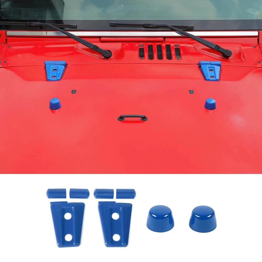 For 2007-2018 Jeep Wrangler JK Engine Hood Rubber Head Hood Hinge Cover Trim Kit (4 pcs) - Image 21