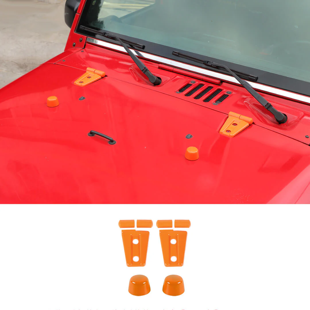For 2007-2018 Jeep Wrangler JK Engine Hood Rubber Head Hood Hinge Cover Trim Kit (4 pcs) - Image 23