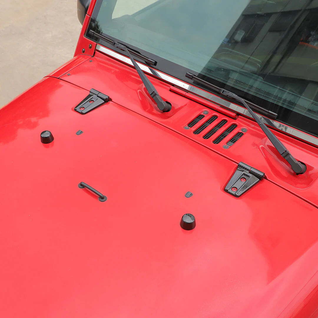 For 2007-2018 Jeep Wrangler JK Engine Hood Rubber Head Hood Hinge Cover Trim Kit (4 pcs) - Image 6