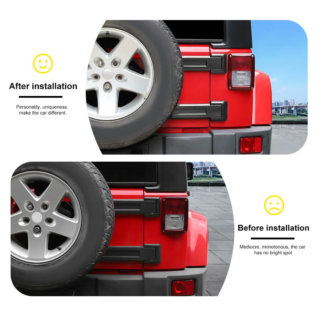 For the 2007–2018 Jeep Wrangler JK Door Handles, Hinges, and Mirror Exterior Full Covers Trim Kit Accessories (53 pcs) - Image 2