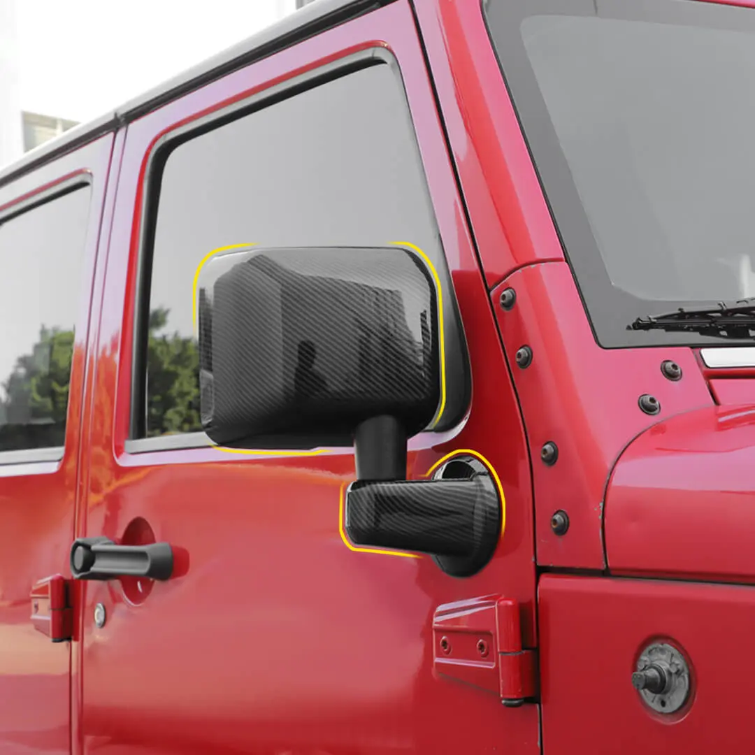For the 2007–2018 Jeep Wrangler JK Door Handles, Hinges, and Mirror Exterior Full Covers Trim Kit Accessories (53 pcs) - Image 9