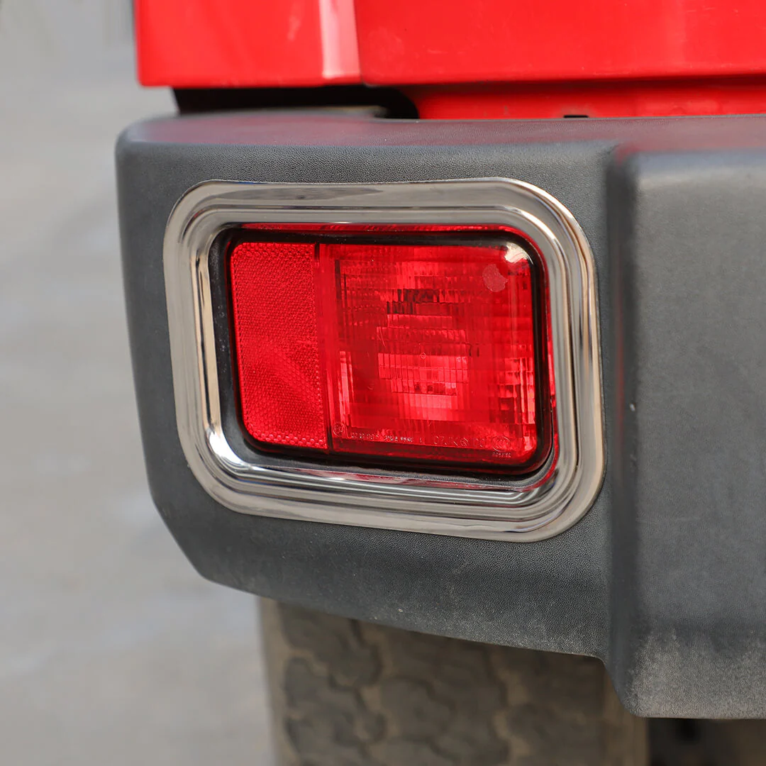 For 2007-2018 Jeep Wrangler JK Exterior Rear Fog Light Frame Trim Ring Cover (2 pcs) - Image 5
