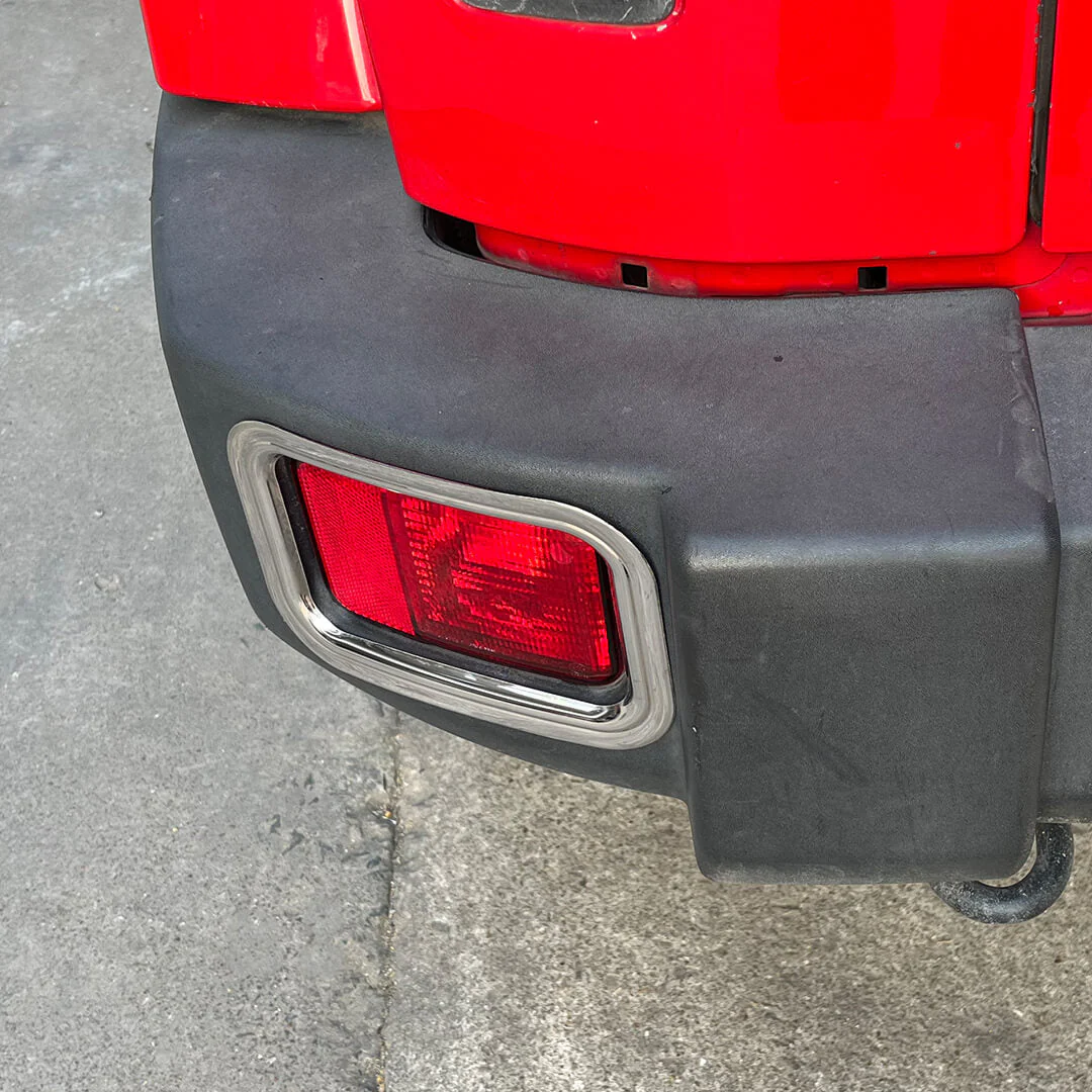 For 2007-2018 Jeep Wrangler JK Exterior Rear Fog Light Frame Trim Ring Cover (2 pcs) - Image 7