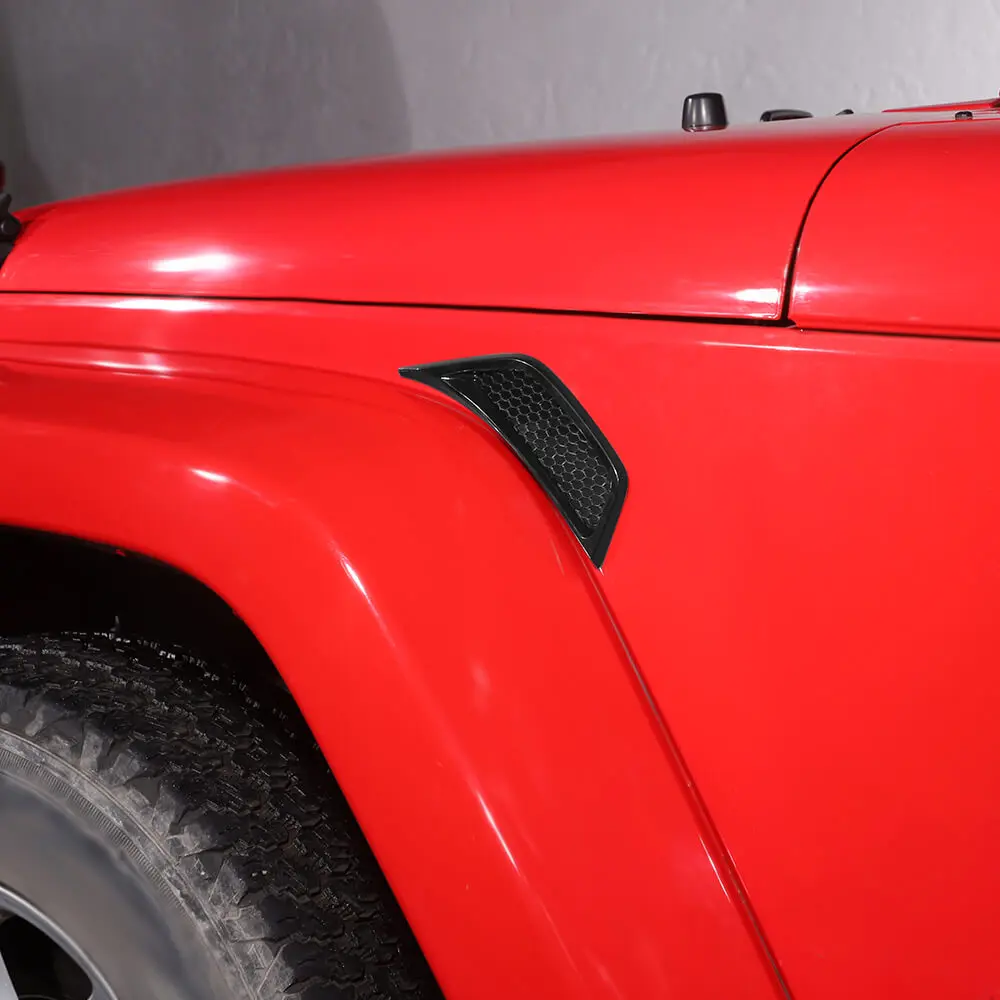 For 2007-2018 Jeep Wrangler JK Front Fender Leaf Plate Air Vent Cover Trim - Image 3