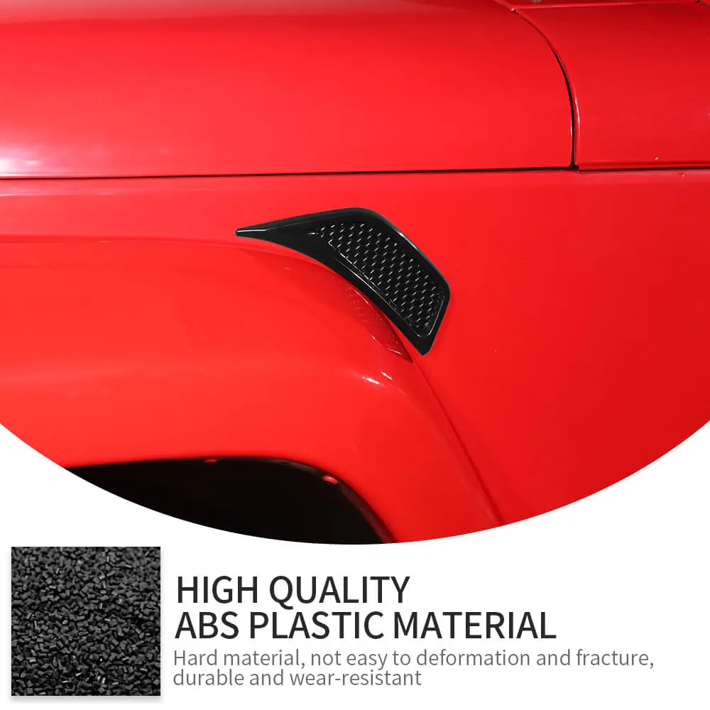For 2007-2018 Jeep Wrangler JK Front Fender Leaf Plate Air Vent Cover Trim - Image 8