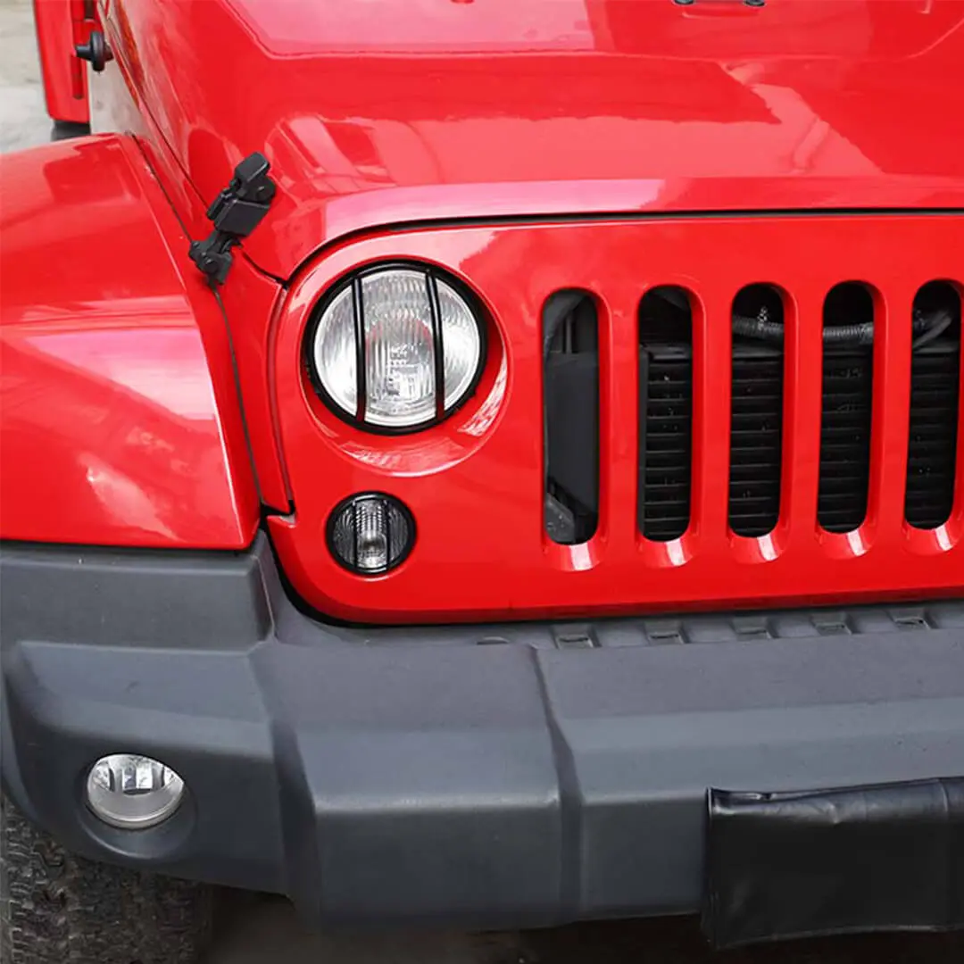 For 2007-2018 Jeep Wrangler JK Front Headlight & Eyebrow Turn Signal Rear Tail light Cover Guard Trim Kit (8 pcs) - Image 6