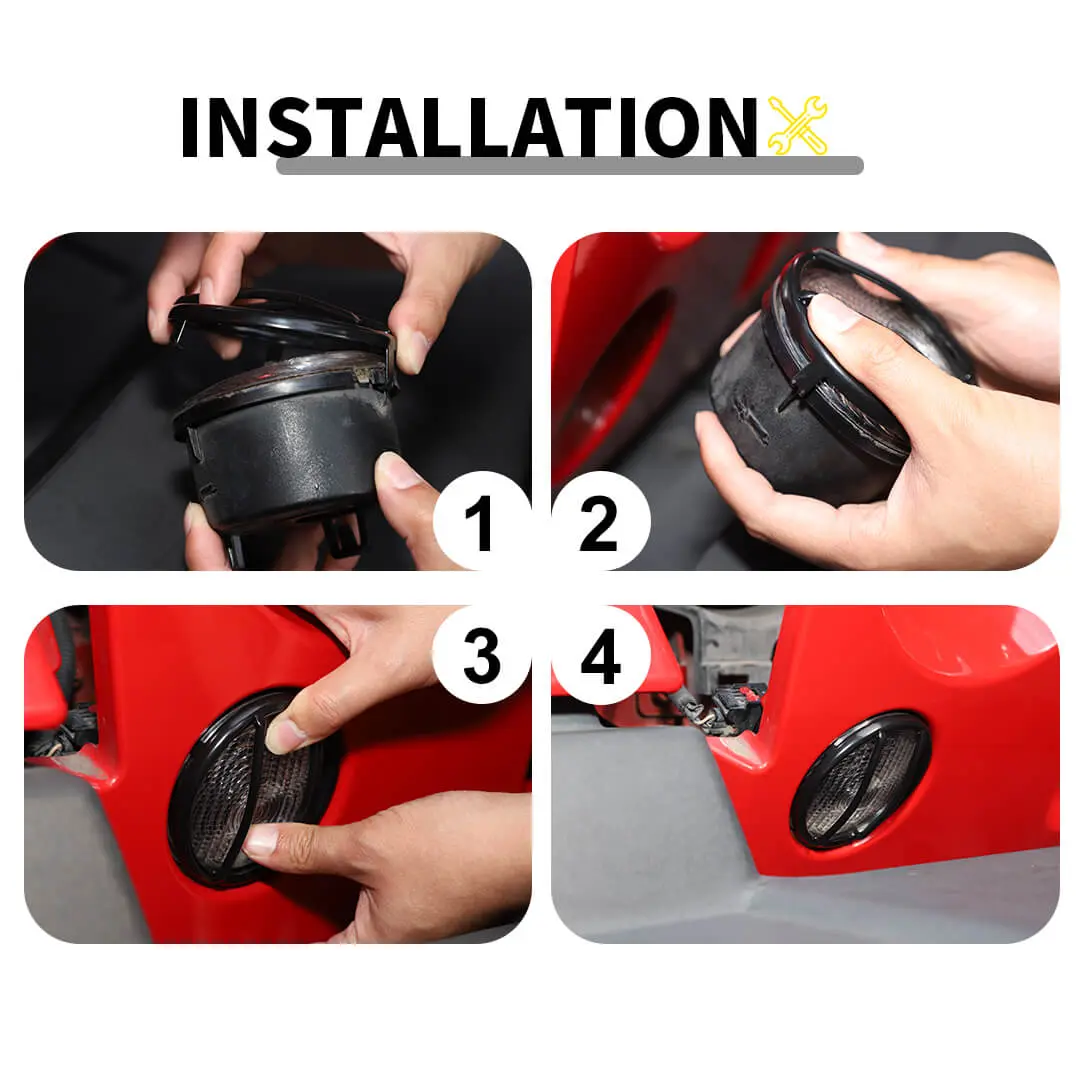 For 2007-2018 Jeep Wrangler JK Front Headlight & Eyebrow Turn Signal Rear Tail light Cover Guard Trim Kit (8 pcs) - Image 9