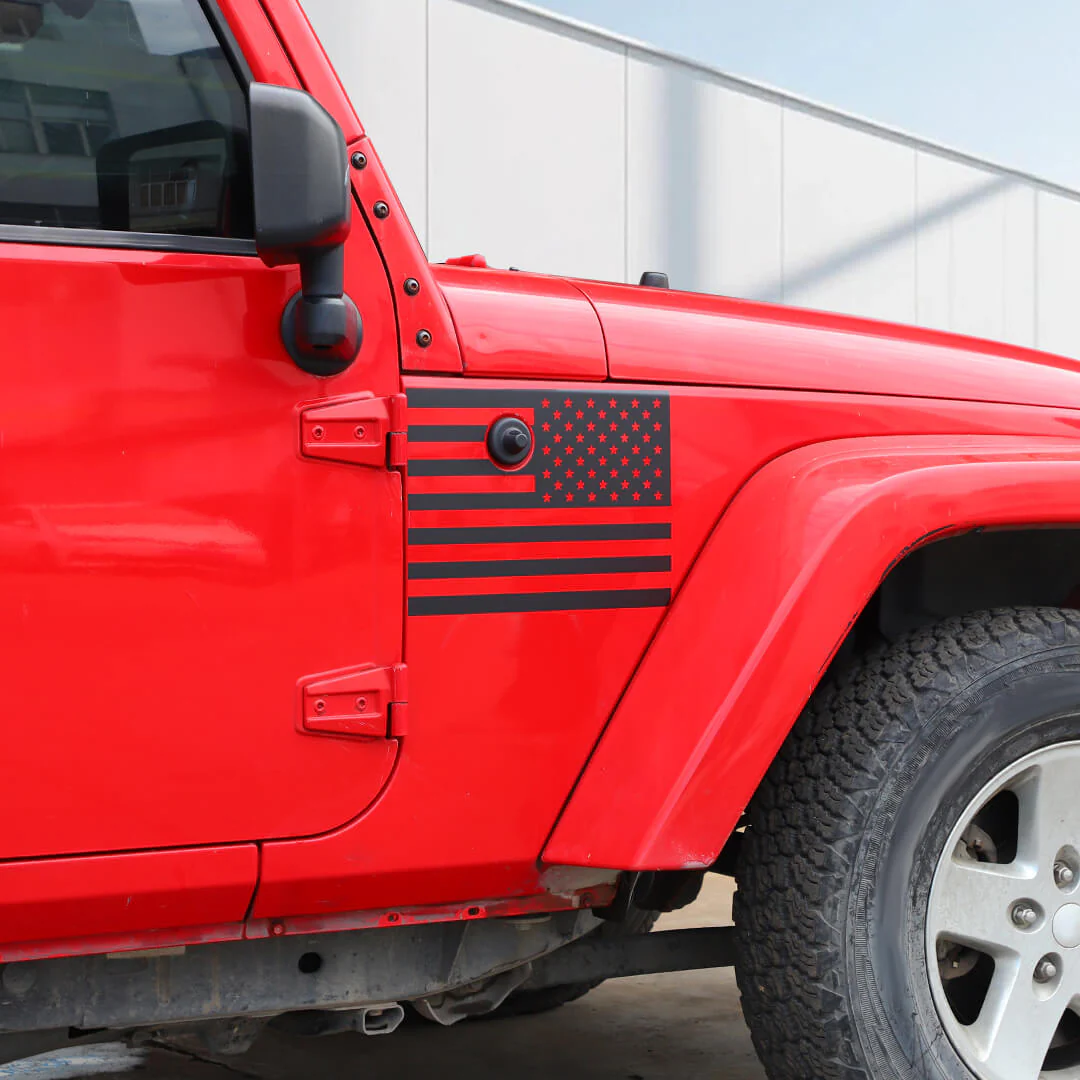 For 2007-2018 Jeep Wrangler JK Front Side Leaf Board Stickers Trim Cover (2 pcs) - Image 3
