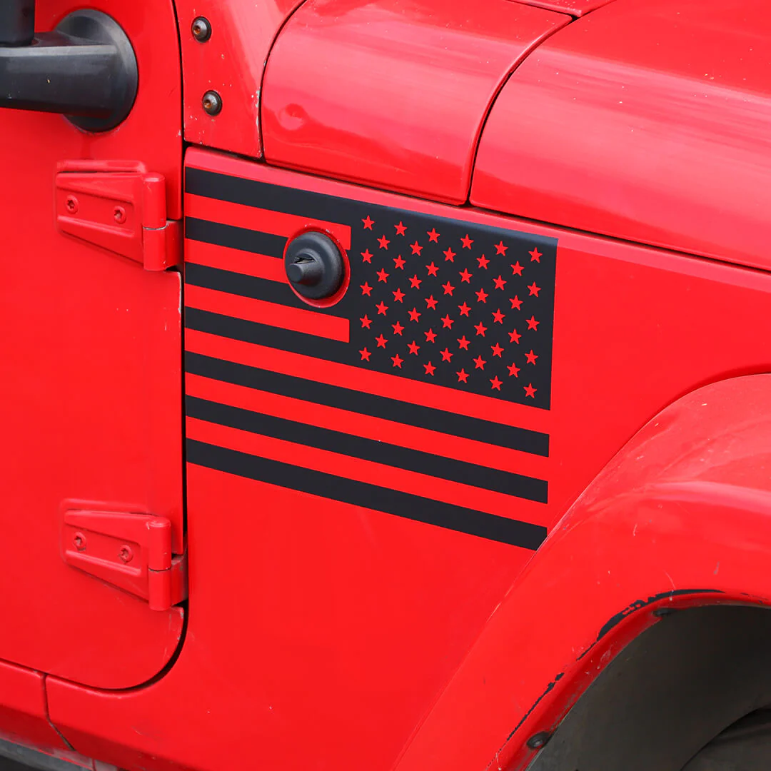 For 2007-2018 Jeep Wrangler JK Front Side Leaf Board Stickers Trim Cover (2 pcs) - Image 4
