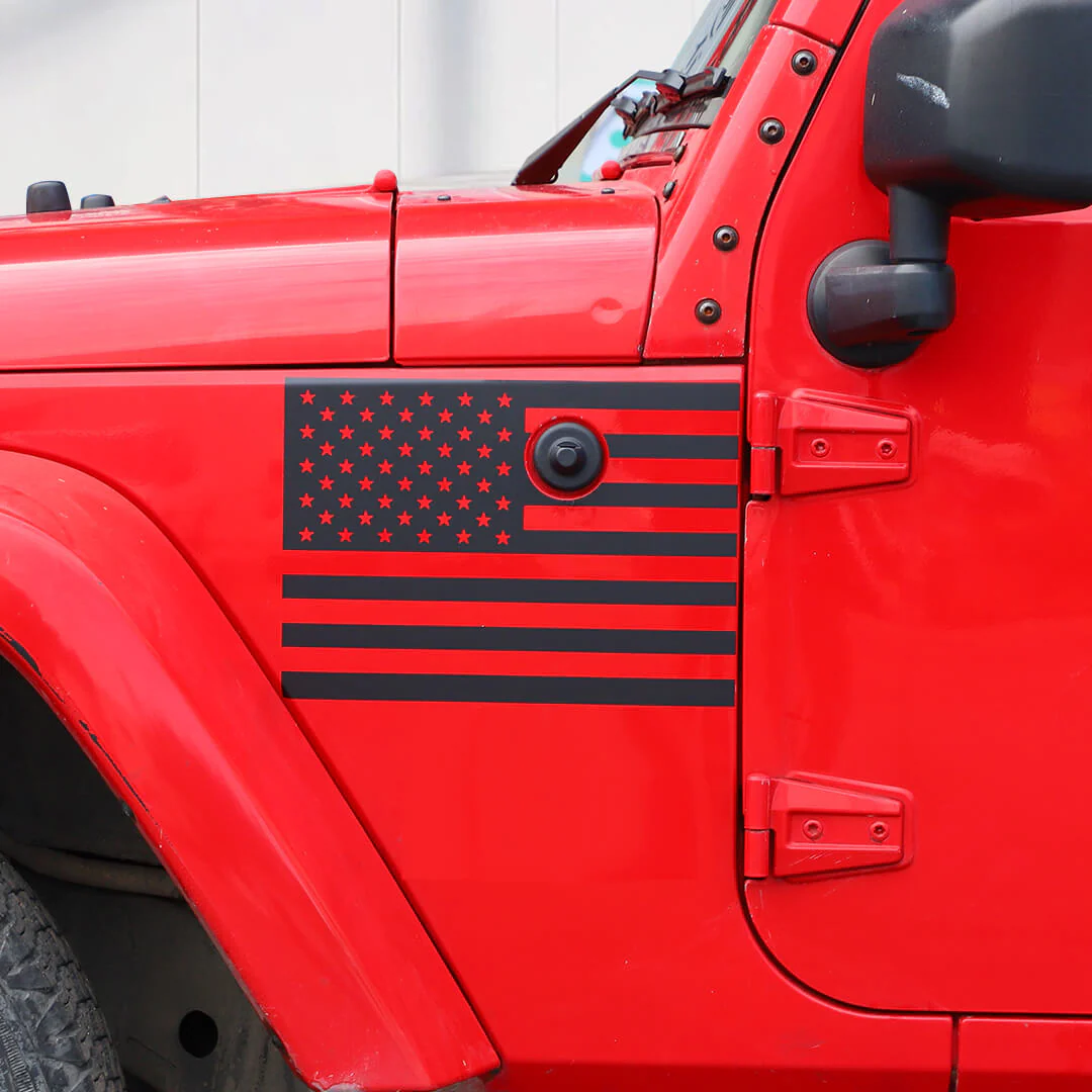 For 2007-2018 Jeep Wrangler JK Front Side Leaf Board Stickers Trim Cover (2 pcs) - Image 5