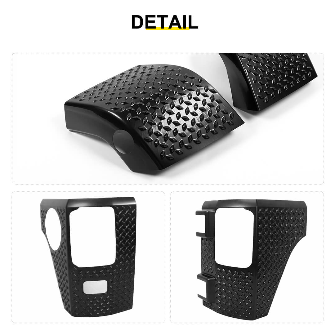 For 2007-2018 Jeep Wrangler JK Front Wheel Arch & Rear Tail Light Corner Armor Guard Trim Cover (4 pcs) - Image 10