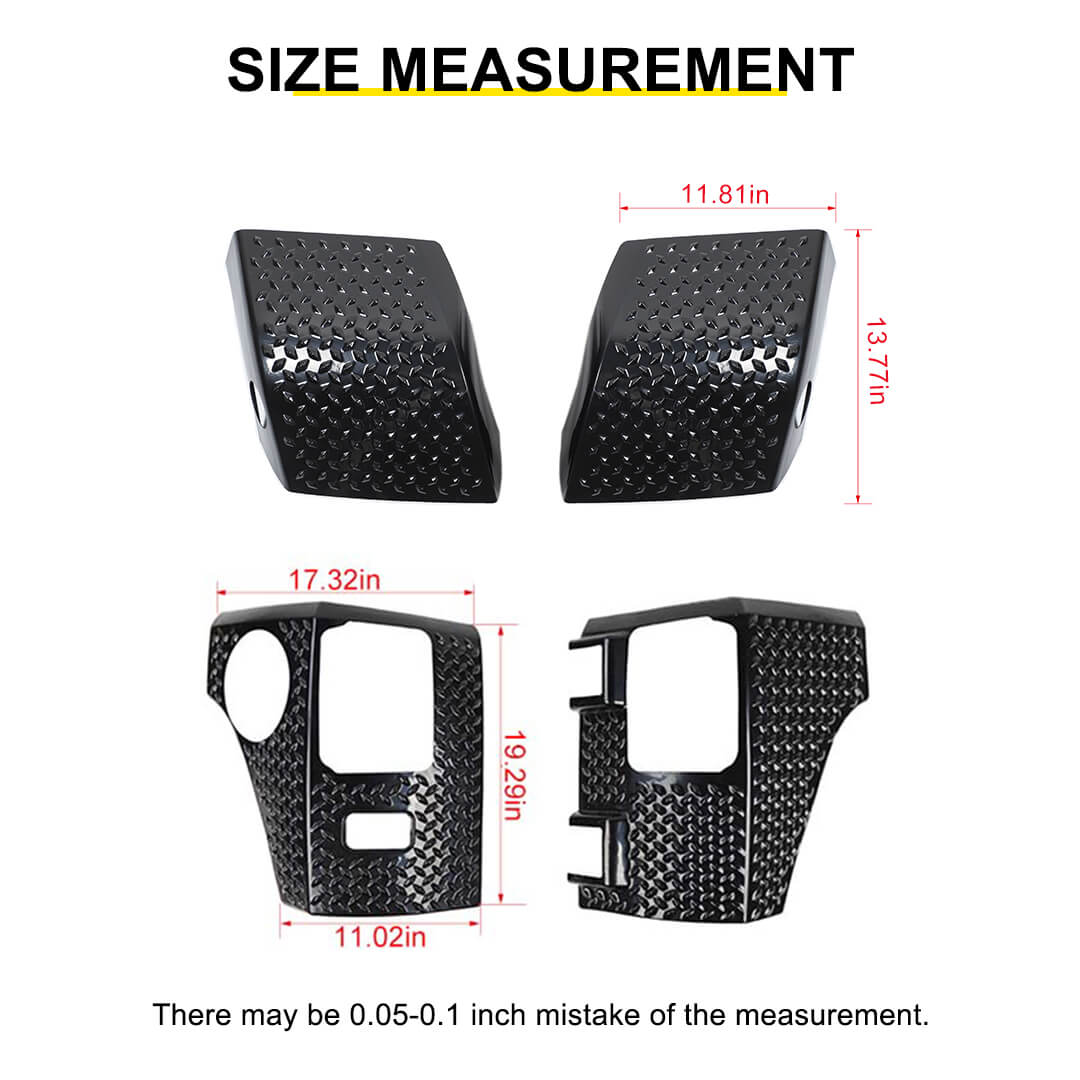 For 2007-2018 Jeep Wrangler JK Front Wheel Arch & Rear Tail Light Corner Armor Guard Trim Cover (4 pcs) - Image 12