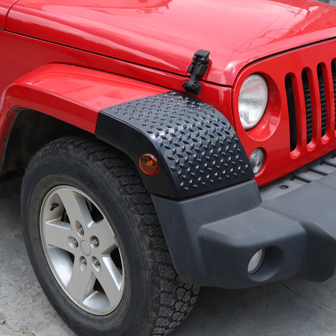 For 2007-2018 Jeep Wrangler JK Front Wheel Arch & Rear Tail Light Corner Armor Guard Trim Cover (4 pcs) - Image 6
