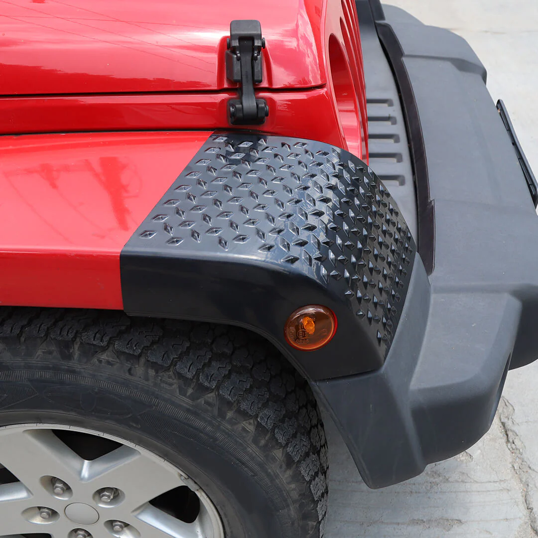 For 2007-2018 Jeep Wrangler JK Front Wheel Arch & Rear Tail Light Corner Armor Guard Trim Cover (4 pcs) - Image 7