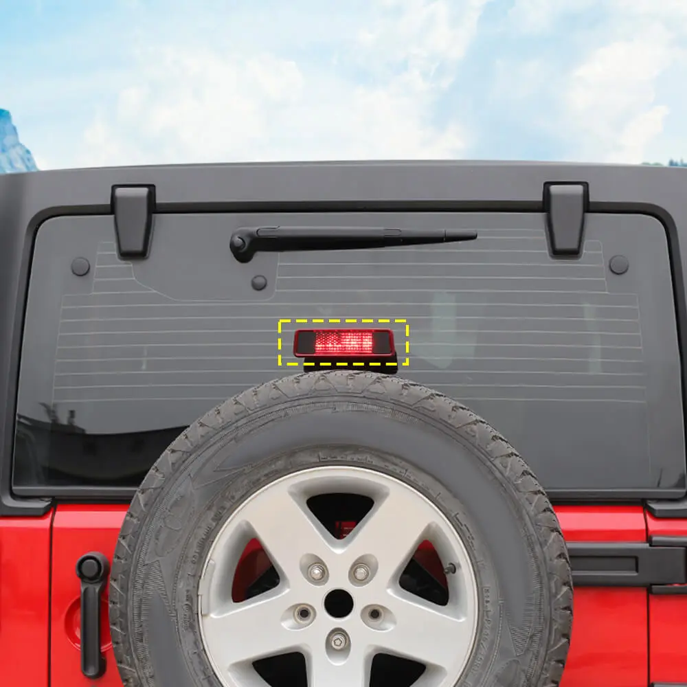 For 2007-2018 Jeep Wrangler JK High Brake Light Third Lamp Cover Trim - Image 3