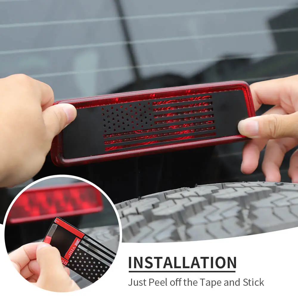 For 2007-2018 Jeep Wrangler JK High Brake Light Third Lamp Cover Trim - Image 6
