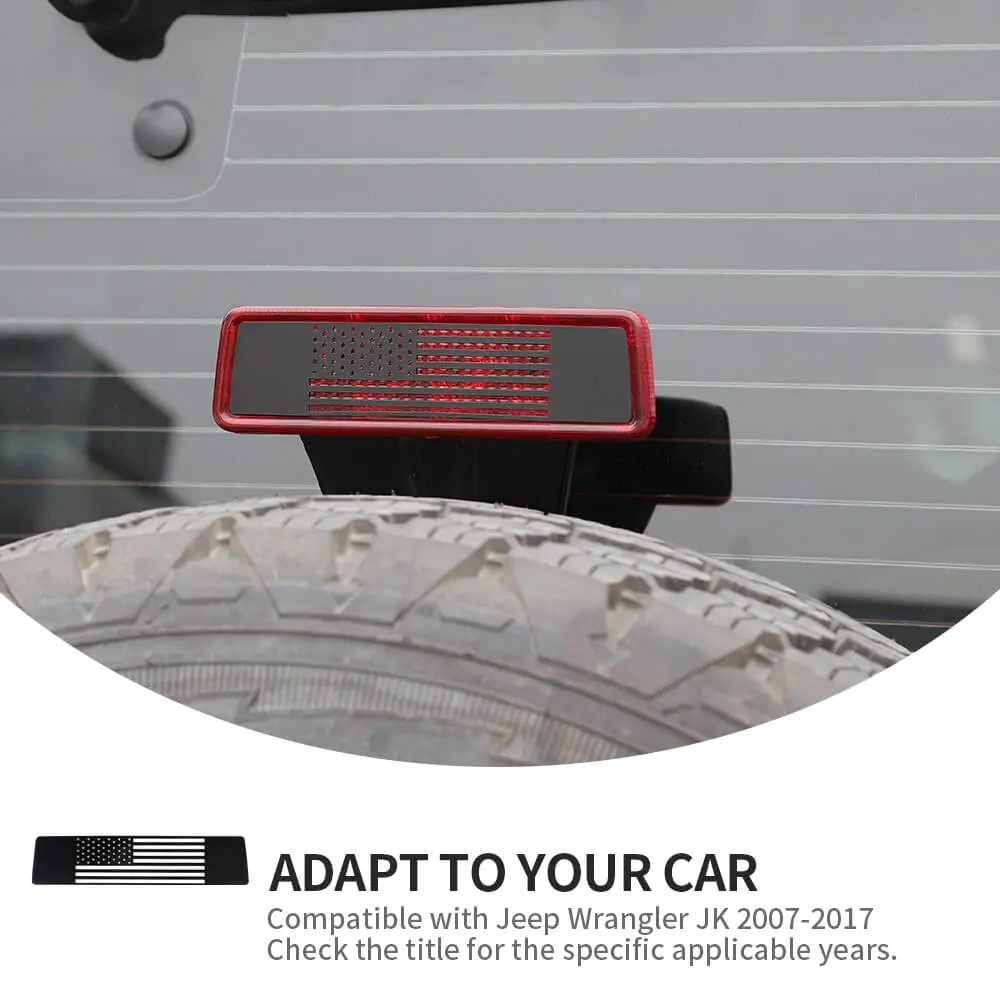 For 2007-2018 Jeep Wrangler JK High Brake Light Third Lamp Cover Trim - Image 8