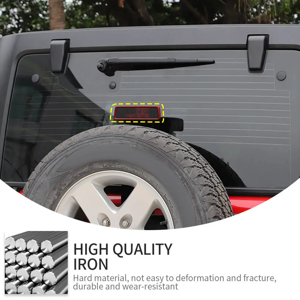 For 2007-2018 Jeep Wrangler JK High Brake Light Third Lamp Cover Trim - Image 9