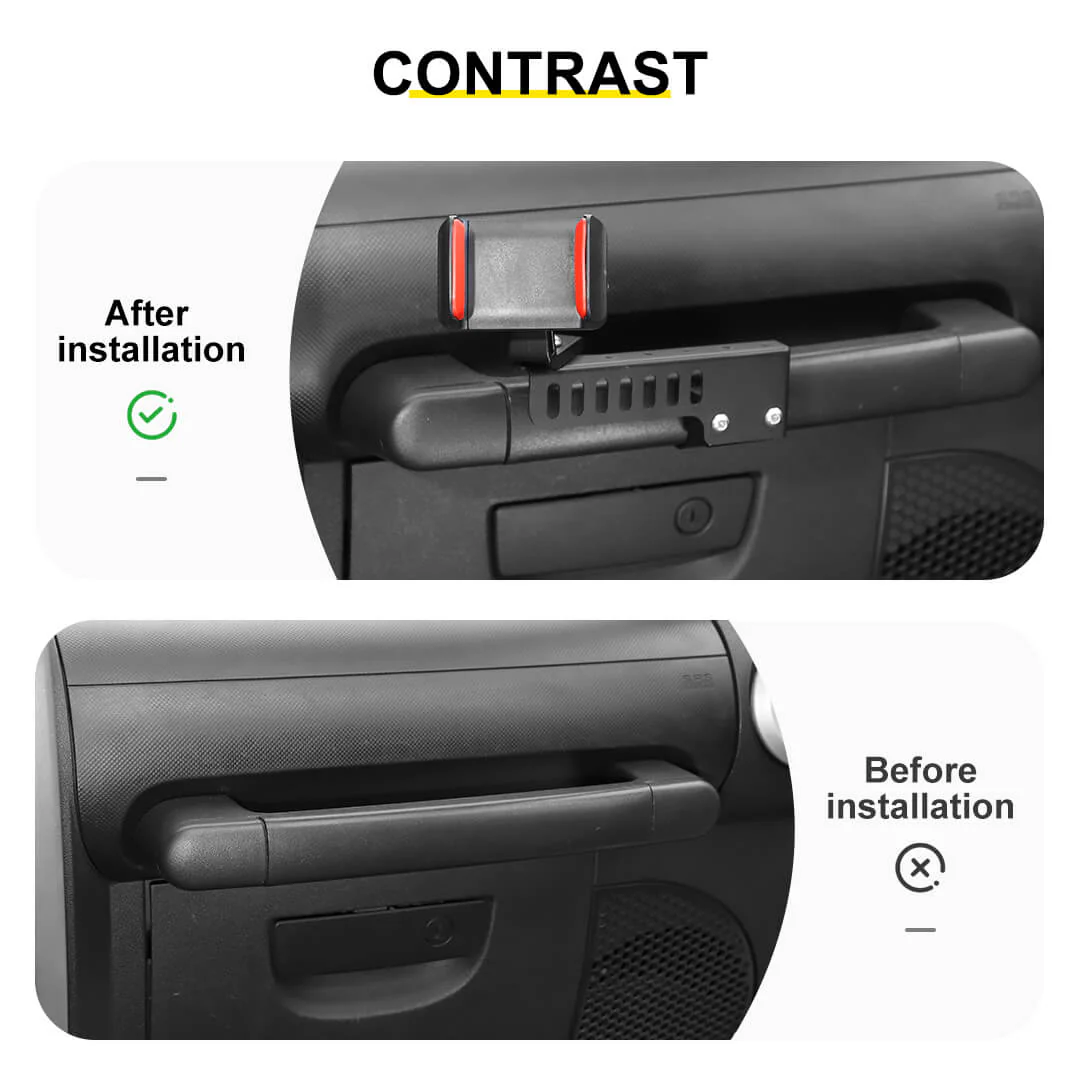 For 2007-2018 Jeep Wrangler JK Interior Copilot Armrest Handle Phone Holder Mount Stand - Image 2