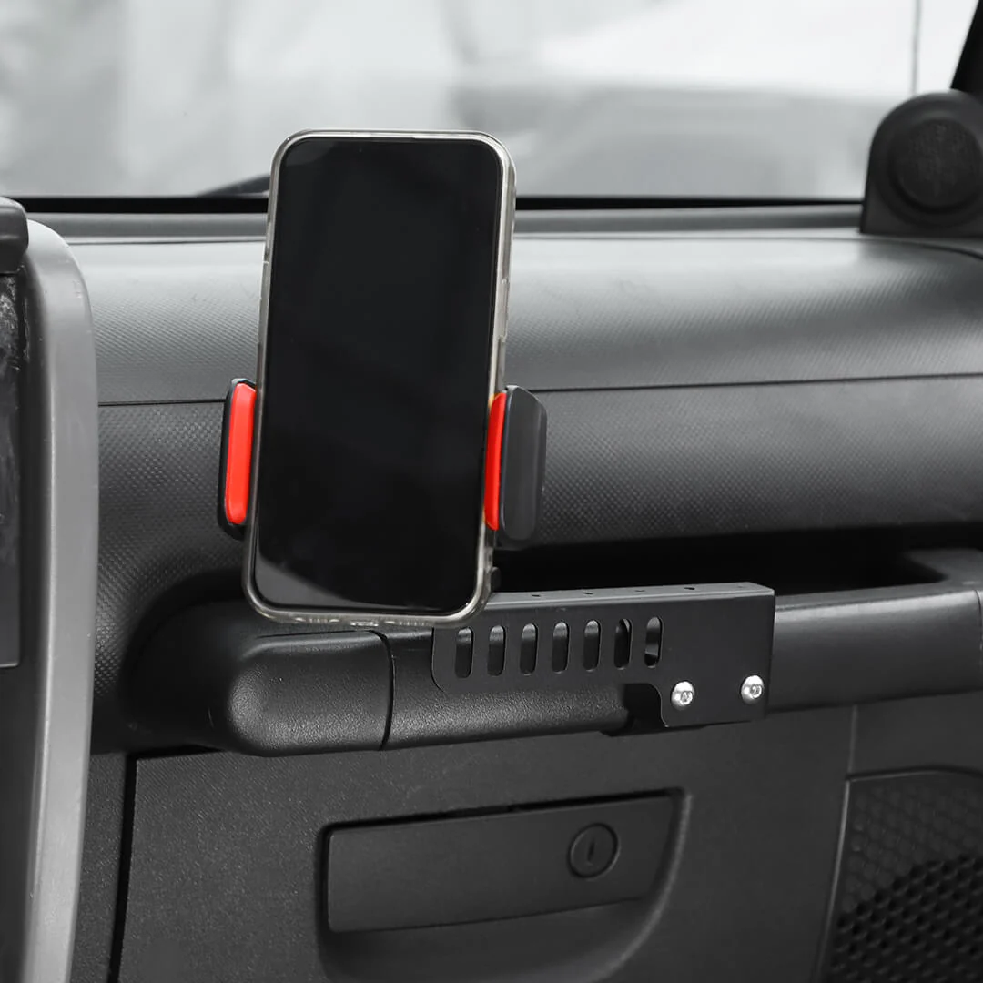 For 2007-2018 Jeep Wrangler JK Interior Copilot Armrest Handle Phone Holder Mount Stand - Image 5