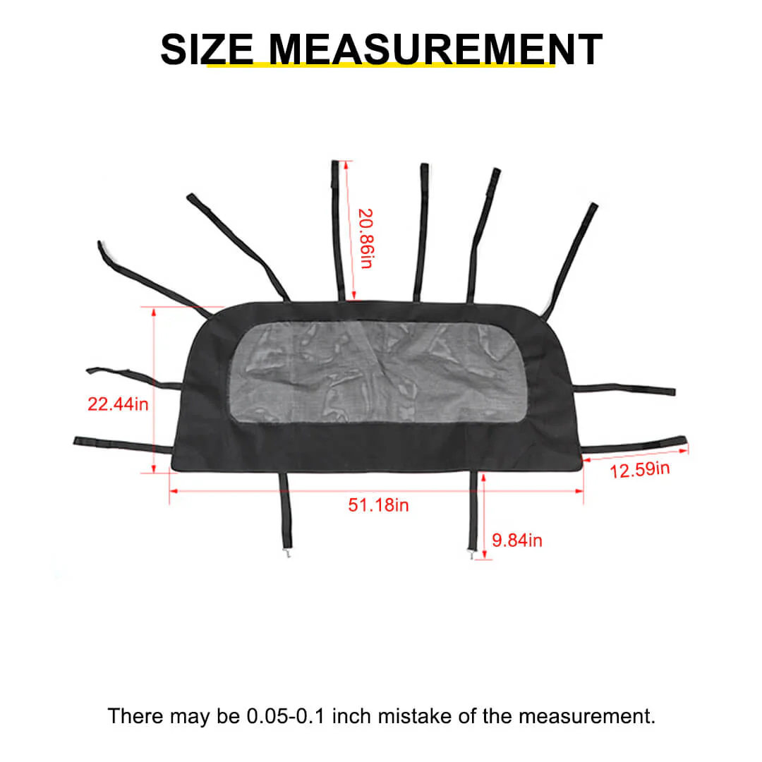 For 2007-2018 Jeep Wrangler JK Interior Seat Back Rear Isolation Pet Dog Net Accessories - Image 11