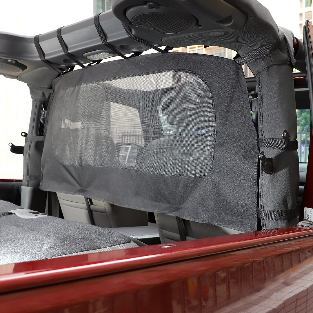 For 2007-2018 Jeep Wrangler JK Interior Seat Back Rear Isolation Pet Dog Net Accessories - Image 3