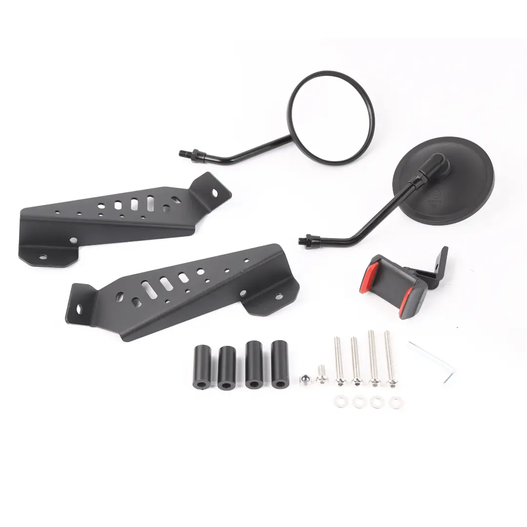 For 2007-2018 Jeep Wrangler JK JKU Door Off Mirrors Rear View Quick Release Mirrors with Phone Holder Mount - Image 7