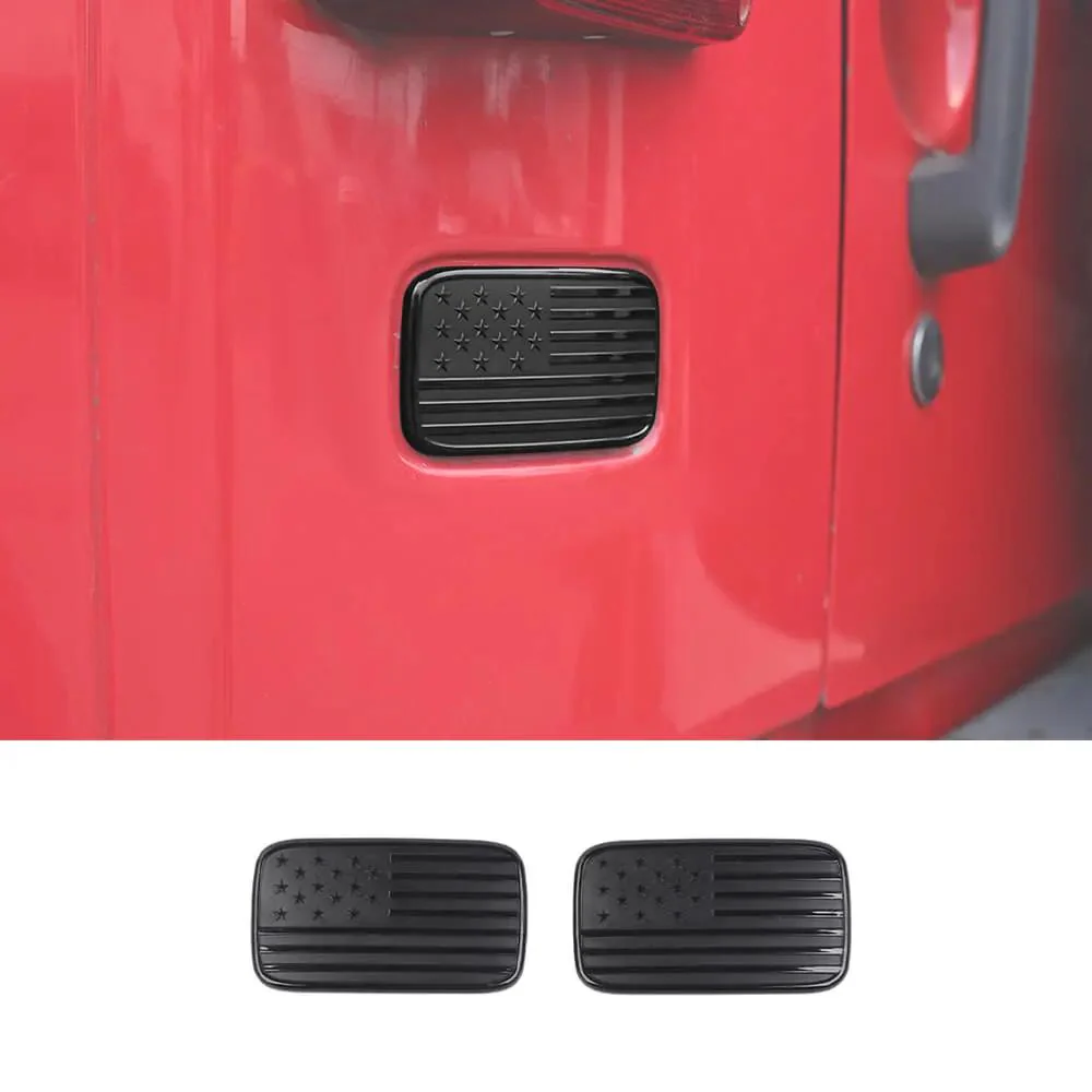 For 2007-2018 Jeep Wrangler JK Left Tail Light Lamp Lower Trim & Rubber Stopper Plugs USA Flag - Image 11