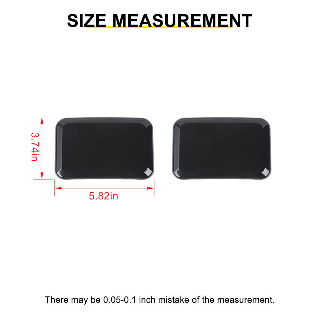 For 2007-2018 Jeep Wrangler JK Rear Bumper Fog Light Lamp Trim Cover Guard (2 pcs) - Image 11