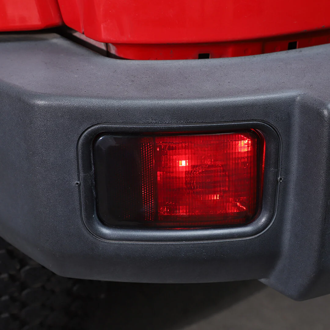 For 2007-2018 Jeep Wrangler JK Rear Bumper Fog Light Lamp Trim Cover Guard (2 pcs) - Image 3