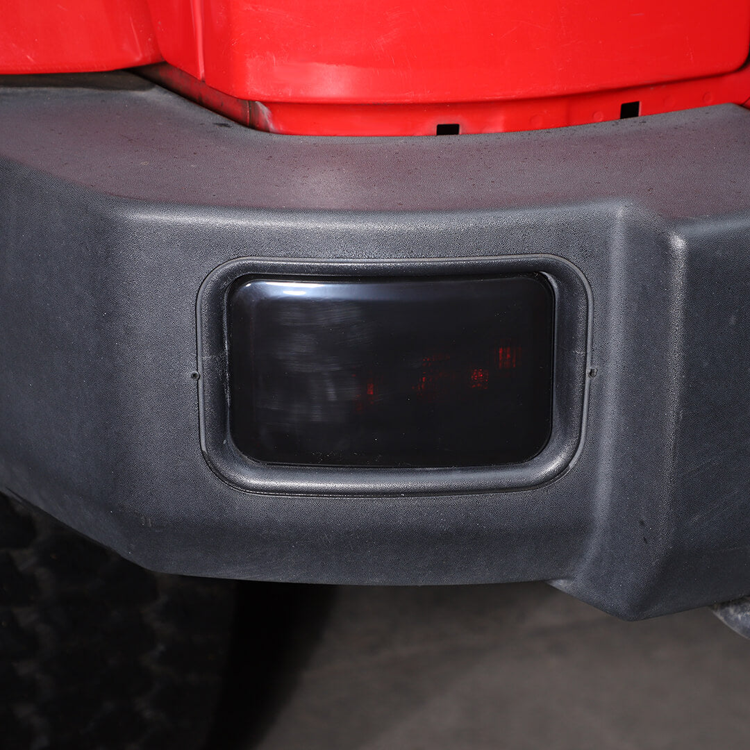 For 2007-2018 Jeep Wrangler JK Rear Bumper Fog Light Lamp Trim Cover Guard (2 pcs) - Image 4