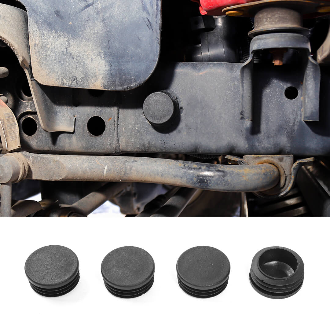 For 2007-2018 Jeep Wrangler JK Rear Chassis Frame Tube Hole Cover Plugs (4 pcs)