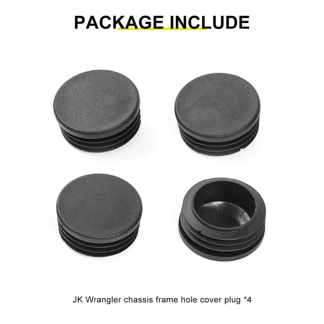 For 2007-2018 Jeep Wrangler JK Rear Chassis Frame Tube Hole Cover Plugs (4 pcs) - Image 11