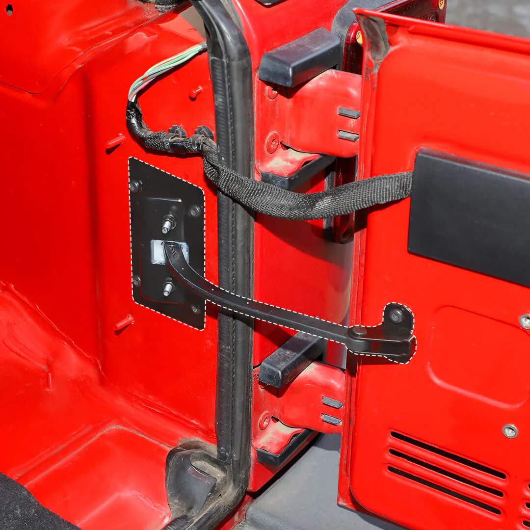 For 2007-2018 Jeep Wrangler JK Rear Door Gate Check Strap Retaining Arm Tail Gate Limiter - Image 5
