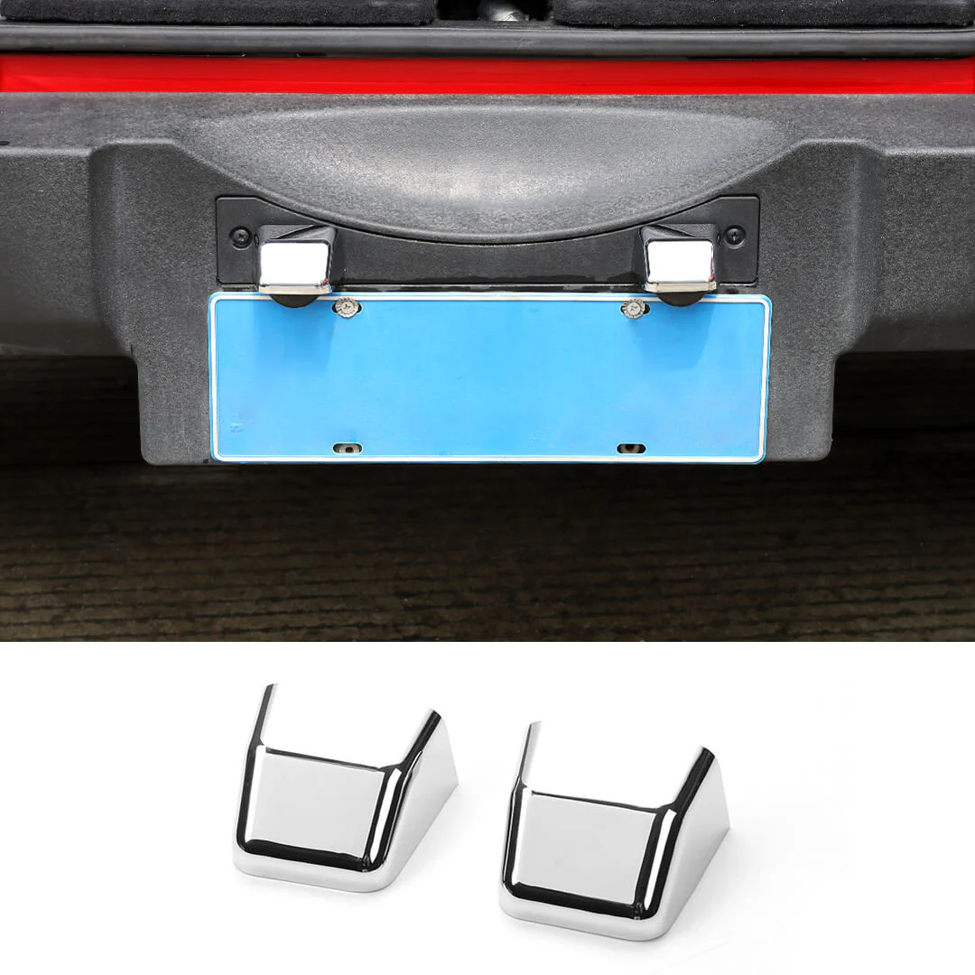 For 2007-2018 Jeep Wrangler JK Rear License Plate Light Trim Cover (2 pcs)