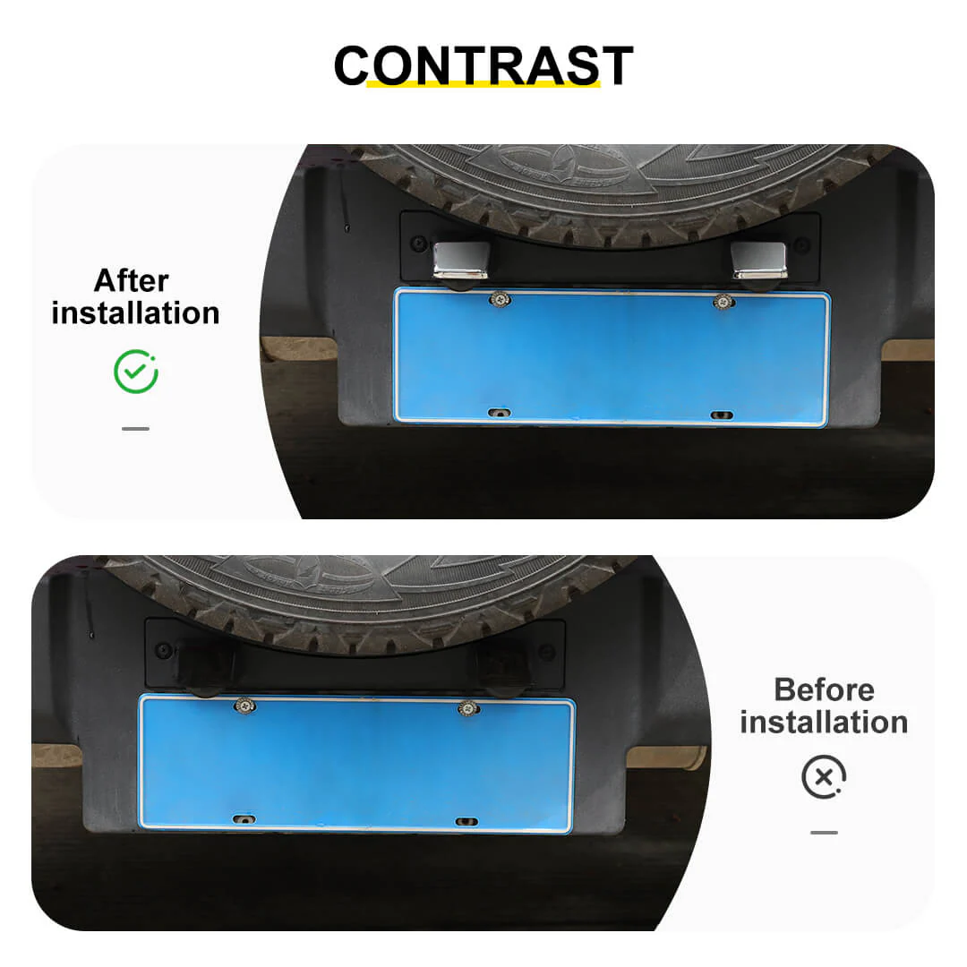 For 2007-2018 Jeep Wrangler JK Rear License Plate Light Trim Cover (2 pcs) - Image 2