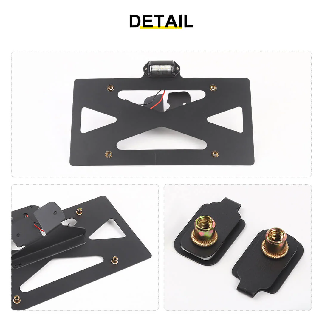 For 2007-2018 Jeep Wrangler JK Rear License Plate Seat Bracket Accessories - Image 11