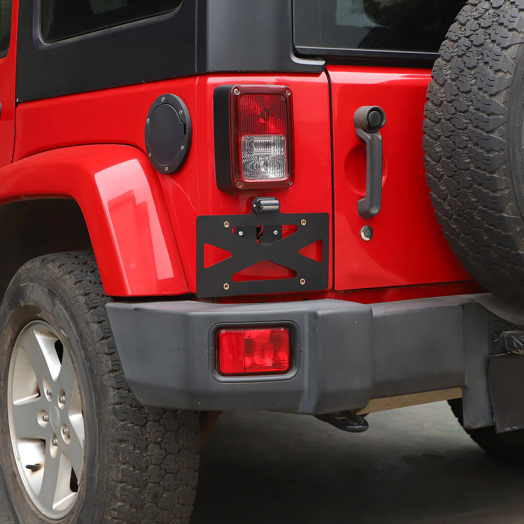 For 2007-2018 Jeep Wrangler JK Rear License Plate Seat Bracket Accessories - Image 4