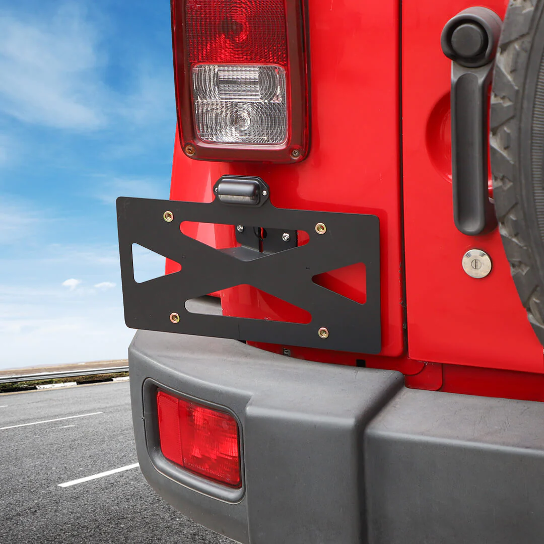 For 2007-2018 Jeep Wrangler JK Rear License Plate Seat Bracket Accessories - Image 5